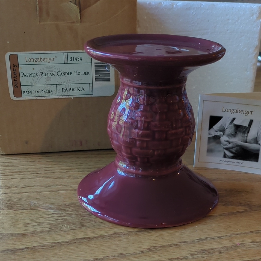 Longaberger Paprika Candle Holder